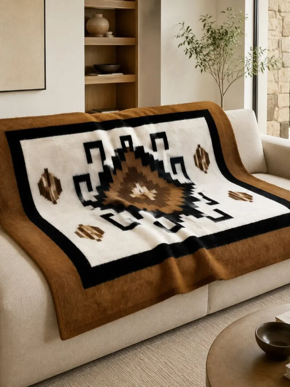 Alpaca 100% Handmade Inca Textile Wall Art Andean Heritage Blanket Sofa Cover –